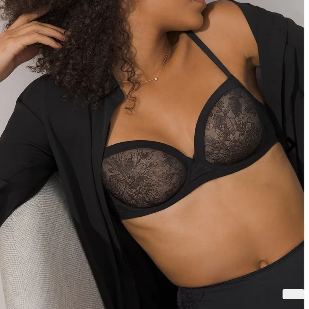 NWT Soma Lightest Lift Lined Demi Underwire Lace Bra 34 C Black #0668 - Picture 11 of 13